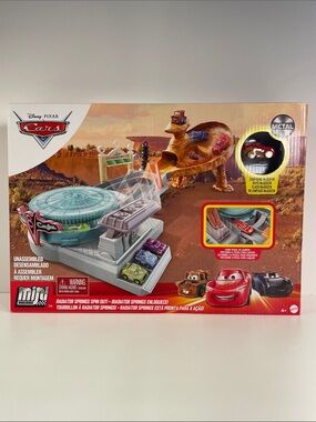 Radiator Springs Spin-Out Playset - Dent in cardboard packaging as shown